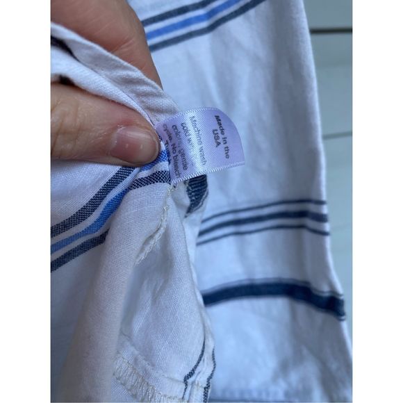 Anthropologie Michael Stars Boyfriend Stripe Button-Up Shirt, Size Medium - Picture 5 of 8